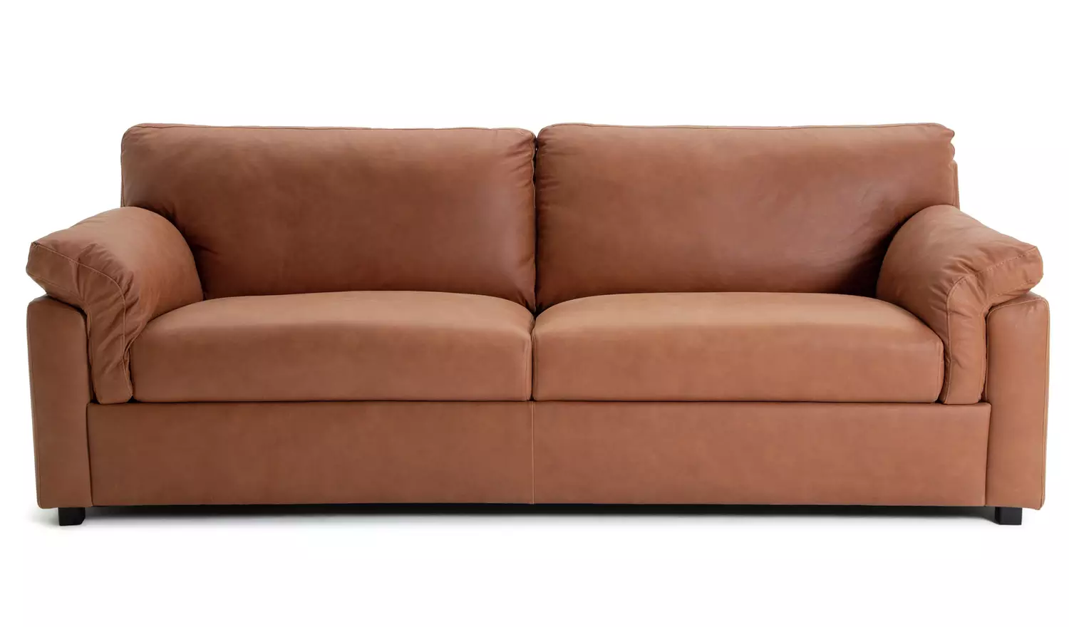 Habitat Florence Leather 4 Seater Sofa - Tan