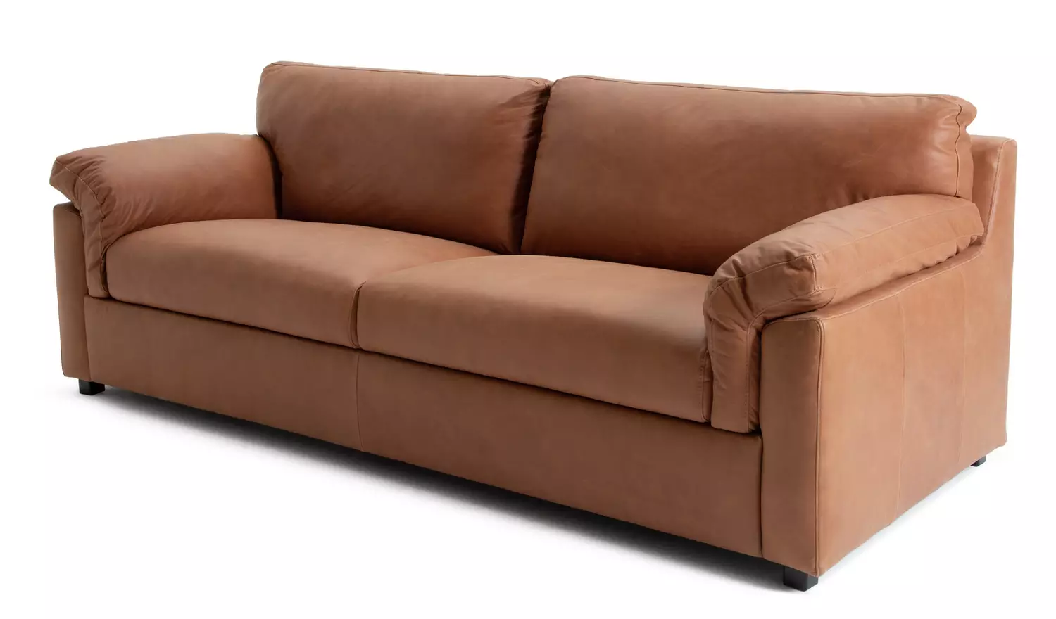 Habitat Florence Leather 4 Seater Sofa - Tan
