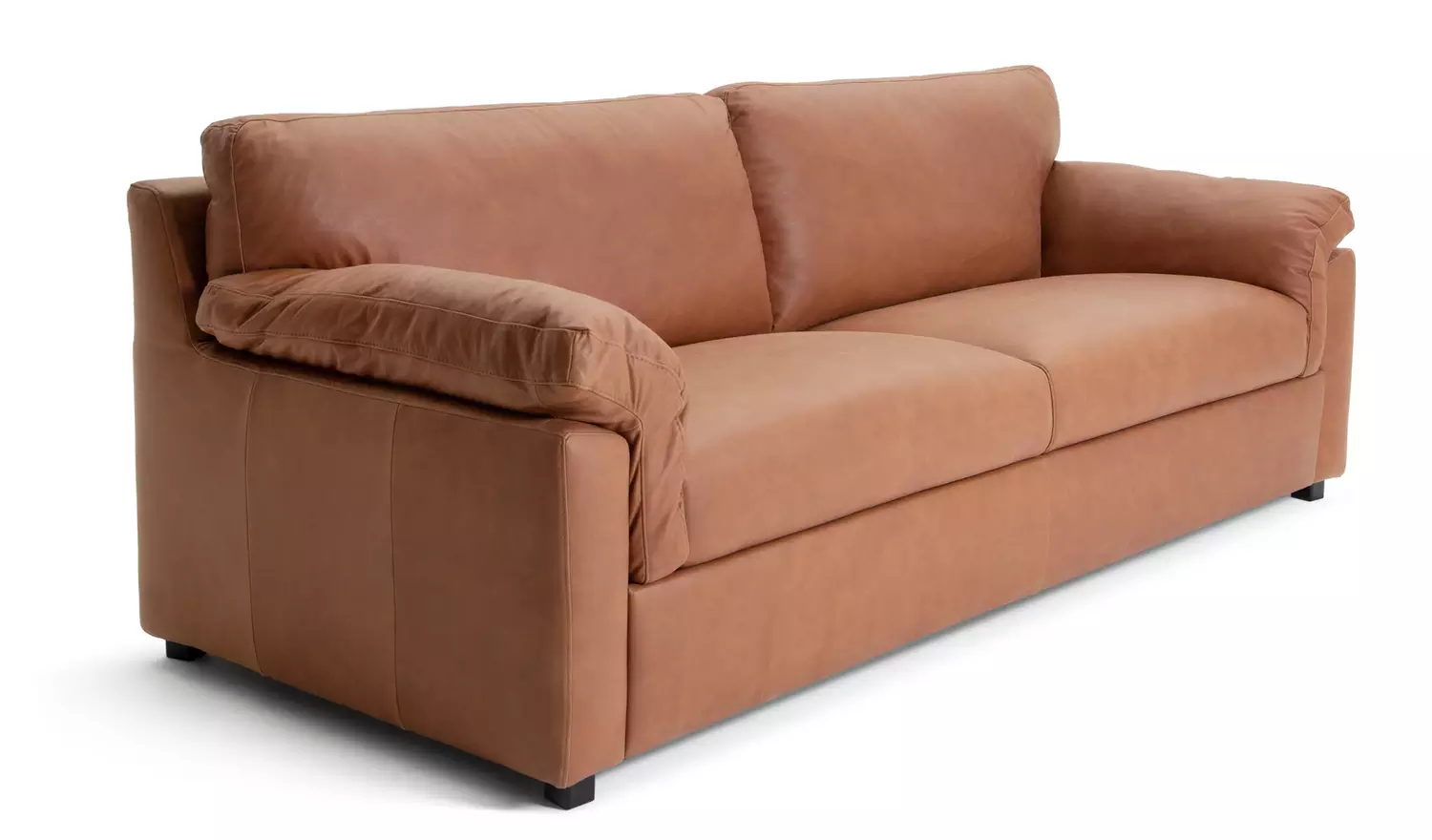Habitat Florence Leather 4 Seater Sofa - Tan