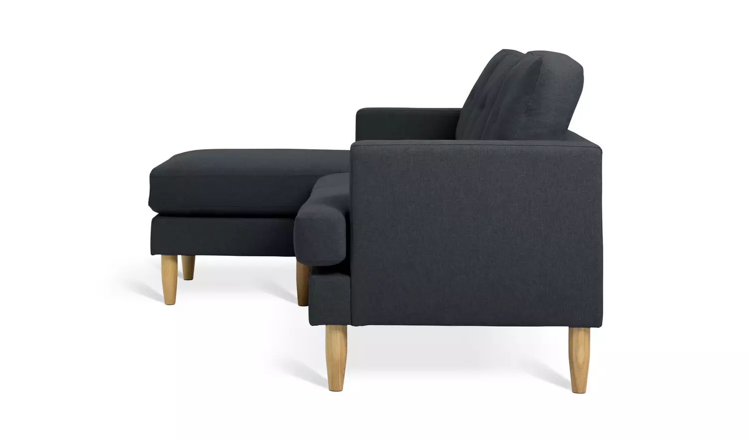 Habitat Joshua Fabric Reversible Chaise Corner Sofa-Charcoal