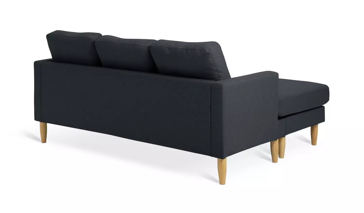 Habitat Joshua Fabric Reversible Chaise Corner Sofa-Charcoal