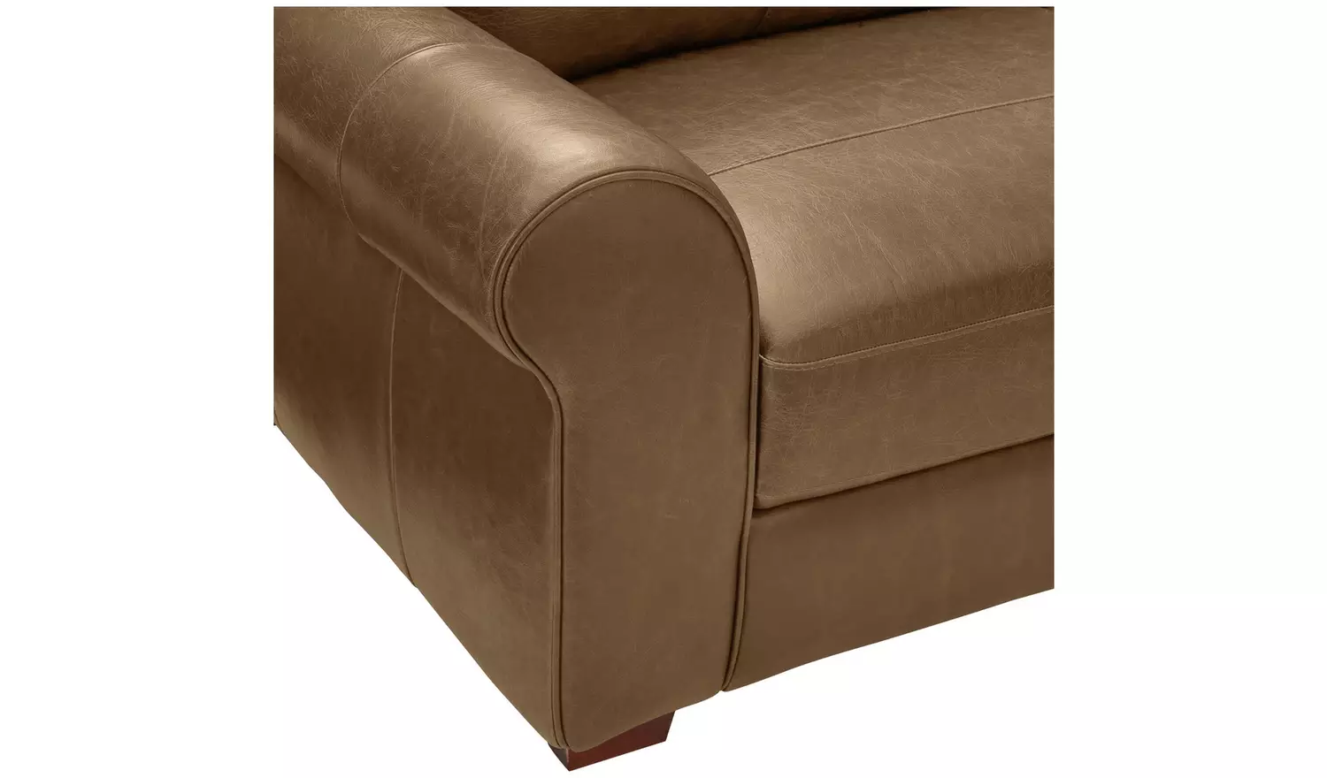 Argos Home Salisbury Leather Right Hand Corner Sofa - Tan