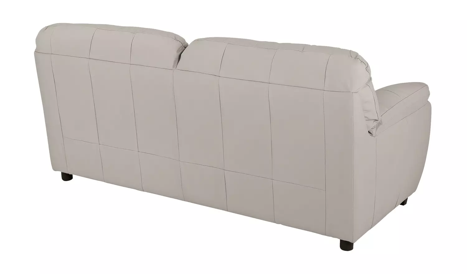 Argos Home Milano Leather 3 Seater Sofa - Light Grey