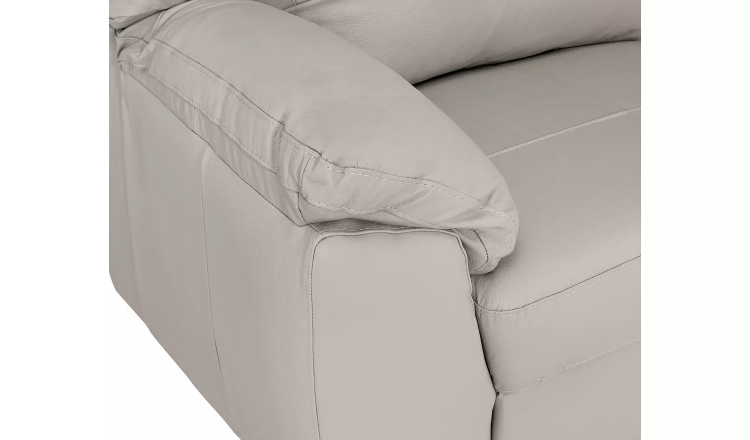 Argos Home Milano Leather 3 Seater Sofa - Light Grey