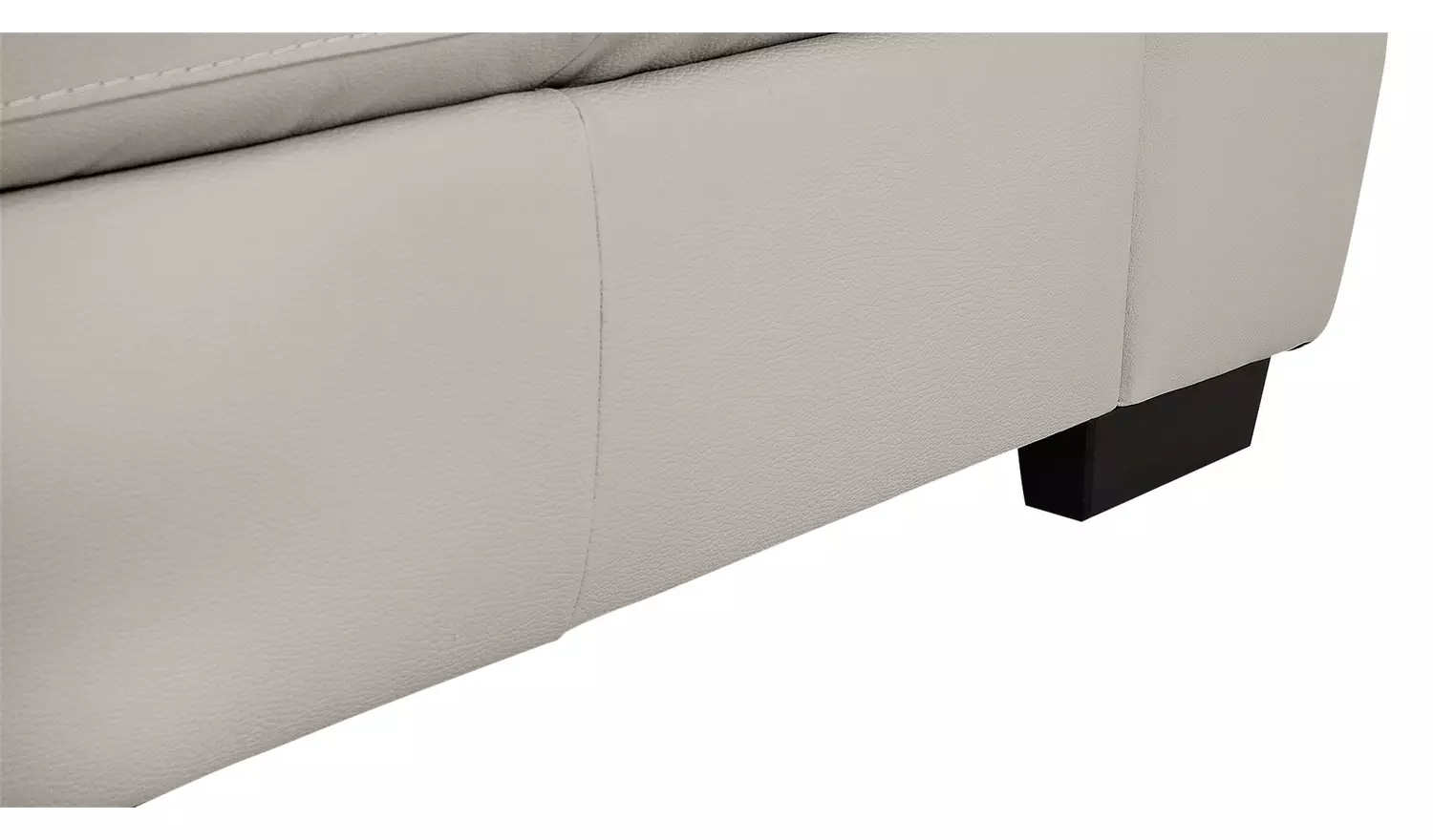 Argos Home Milano Leather 3 Seater Sofa - Light Grey