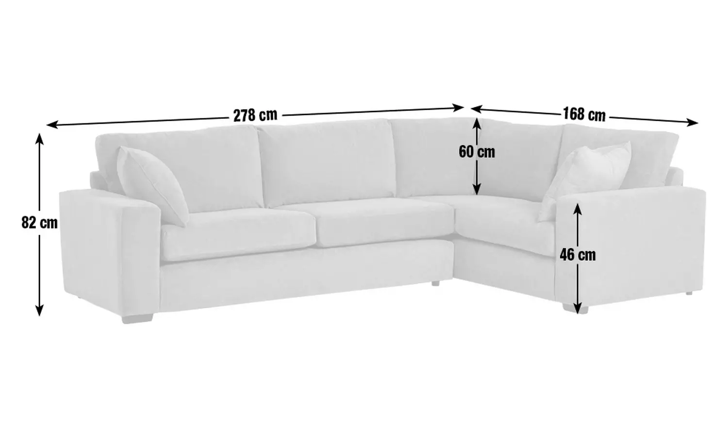 Habitat Elmdon Fabric Right Hand Corner Sofa - Grey