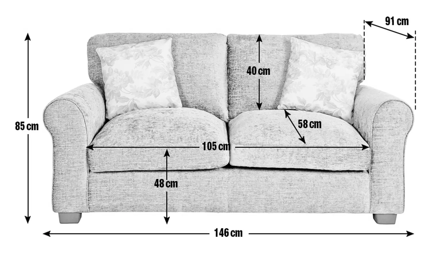 Argos Home Taylor Fabric 2 Seater Sofa - Green