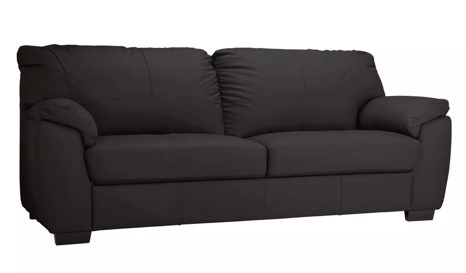 Argos Home Milano Leather 4 Seater Sofa - Black
