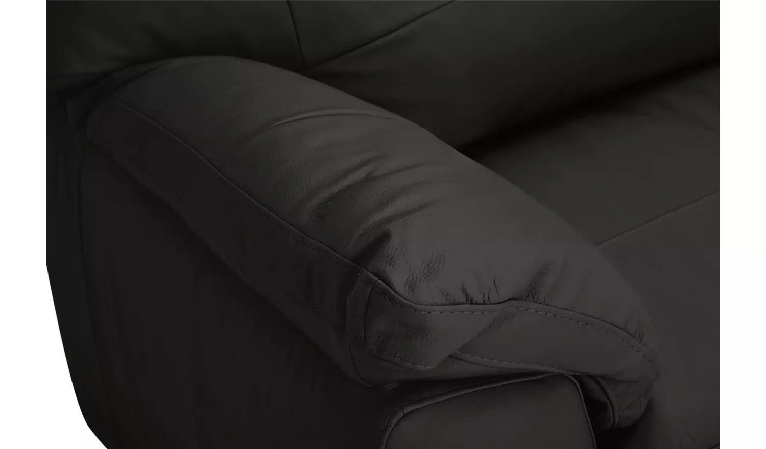 Argos Home Milano Leather 4 Seater Sofa - Black