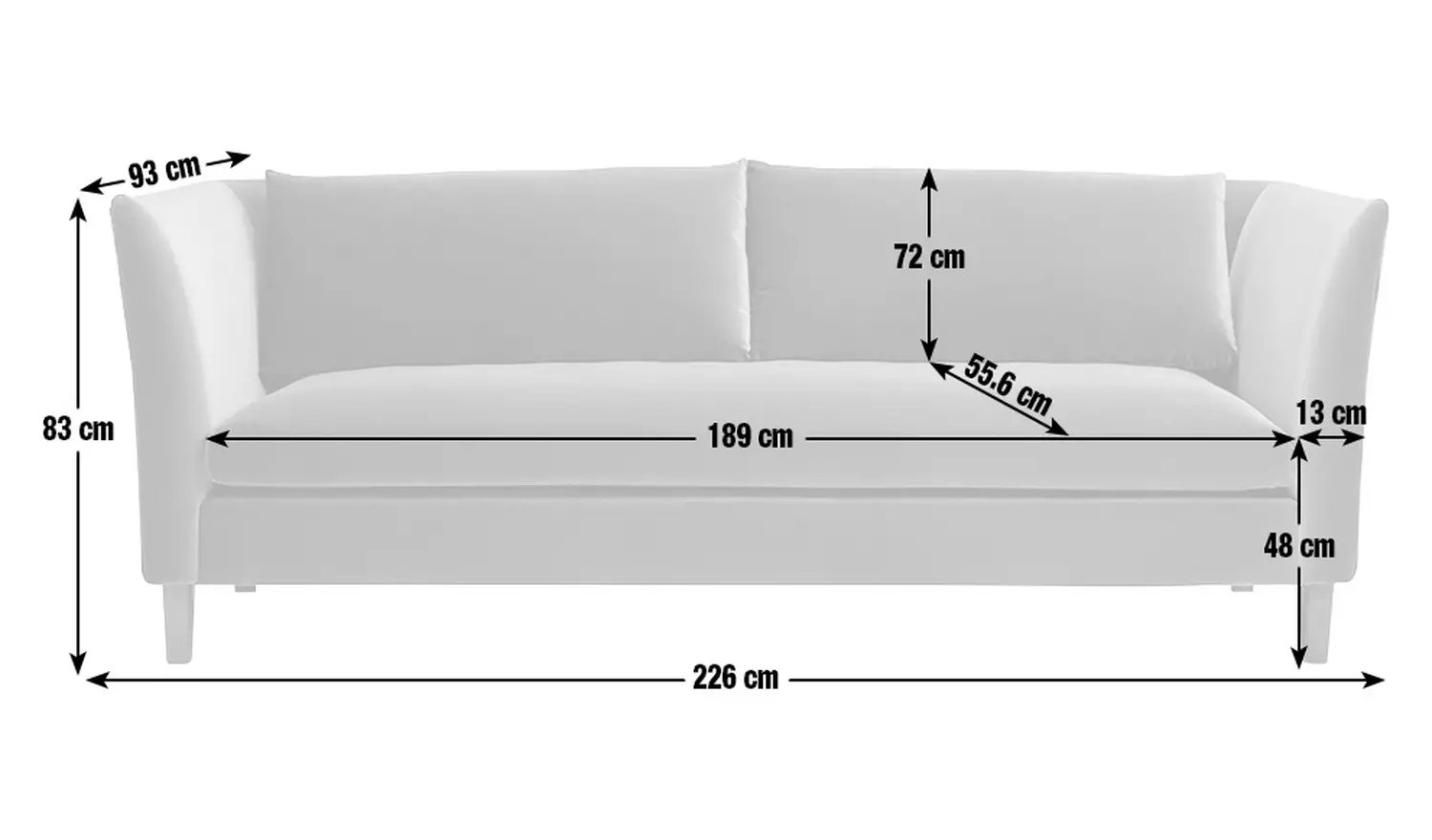 Habitat Hawley Velvet 3 Seater Sofa - Brown