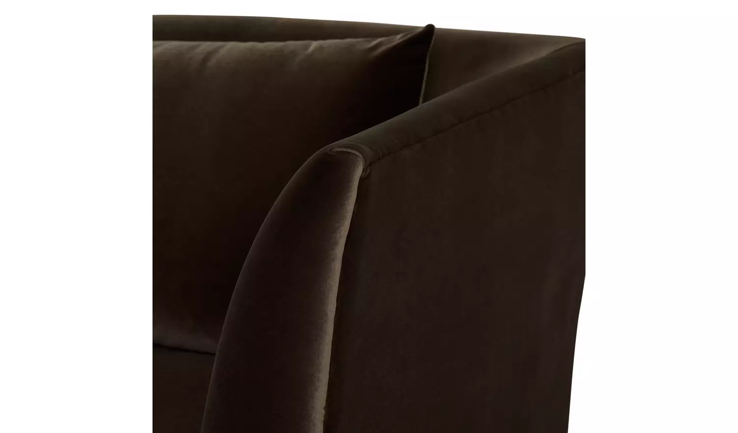 Habitat Hawley Velvet 3 Seater Sofa - Brown