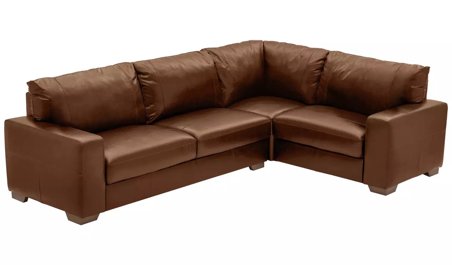 Habitat Eton Leather Right Hand Corner Sofa - Tan