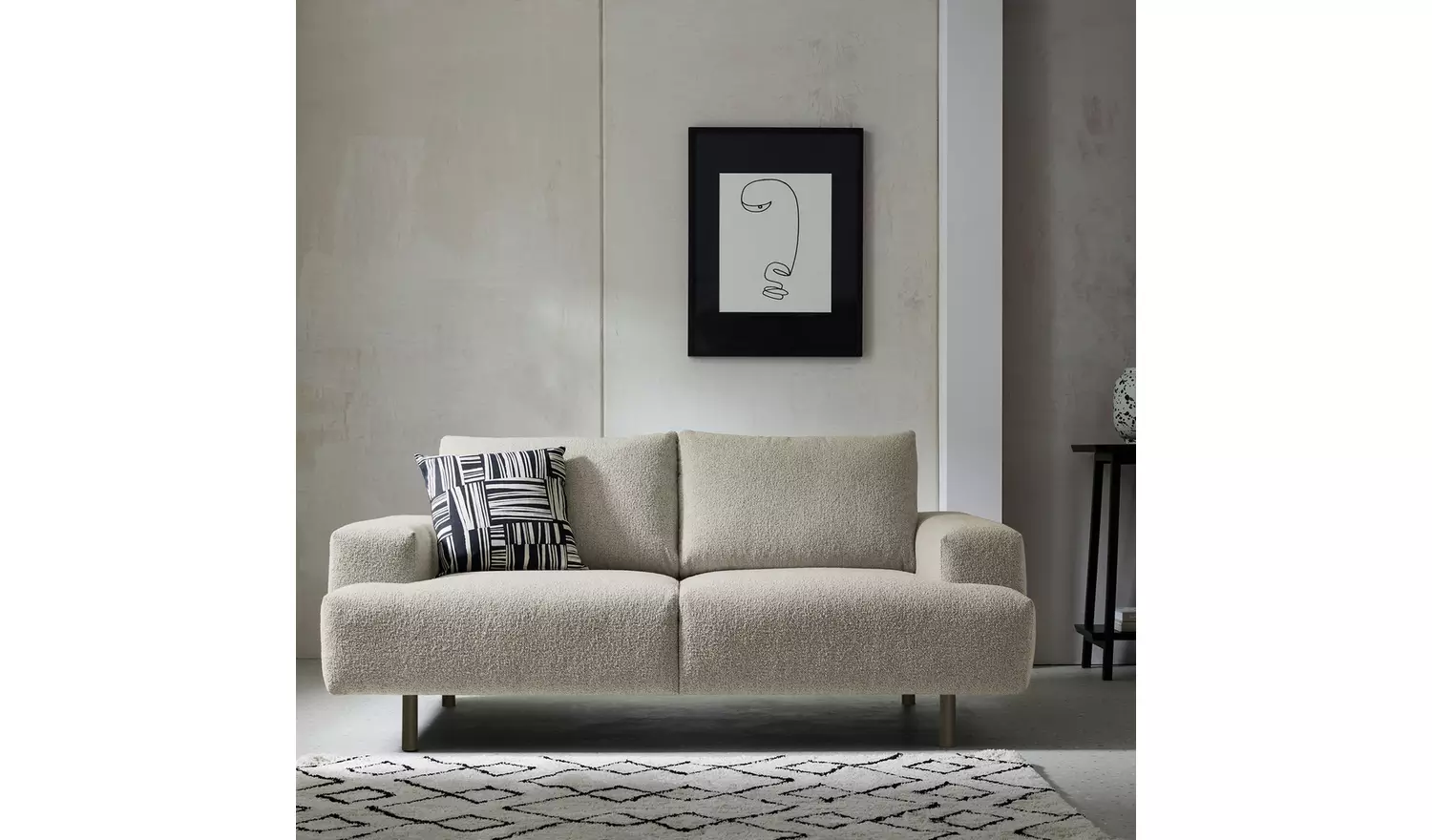 Habitat Julien Fabric 2 Seater Sofa - Beige