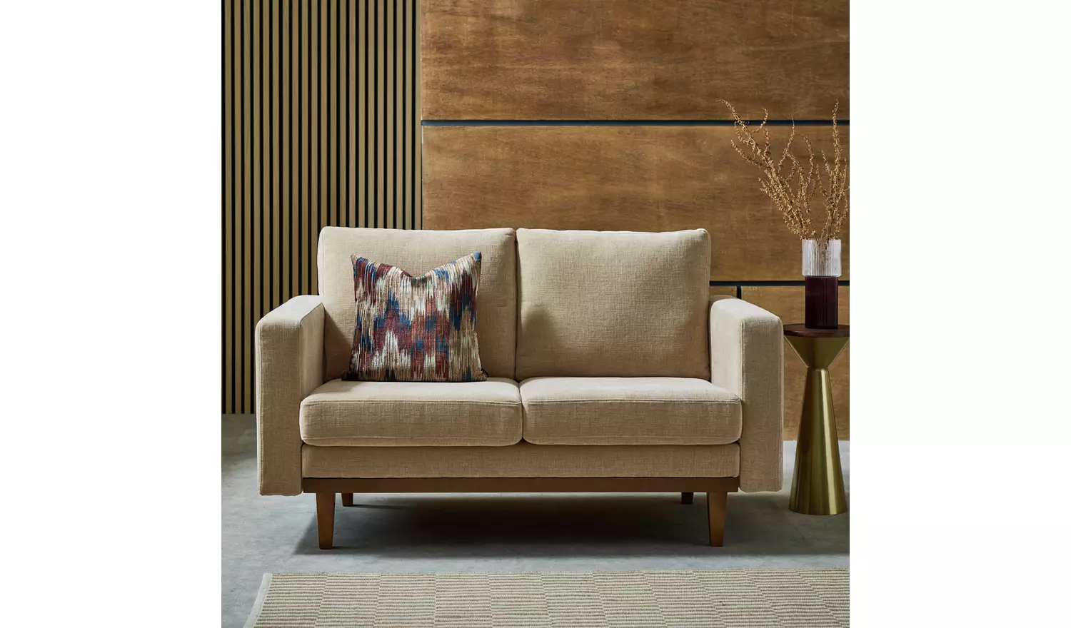 Habitat Della Fabric 2 Seater Sofa - Natural