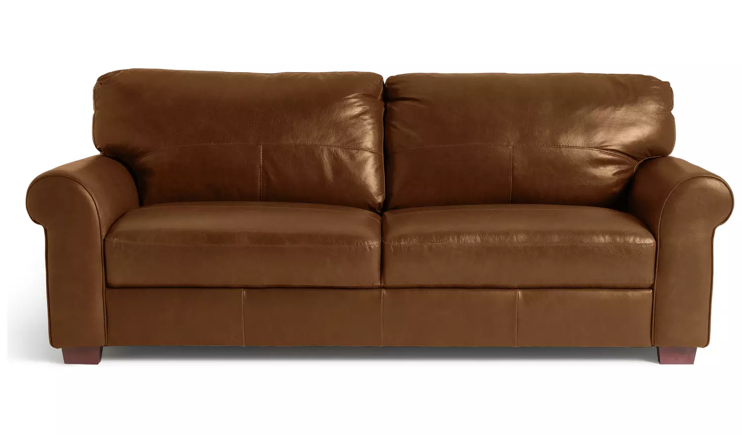 Argos Home Salisbury Leather 4 Seater Sofa - Tan