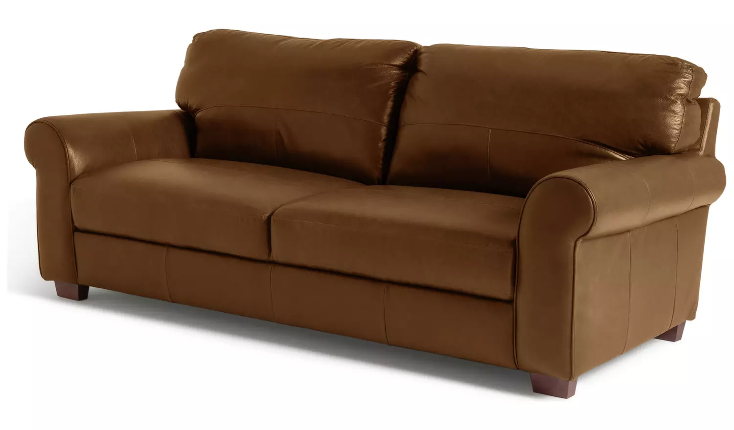 Argos Home Salisbury Leather 4 Seater Sofa - Tan