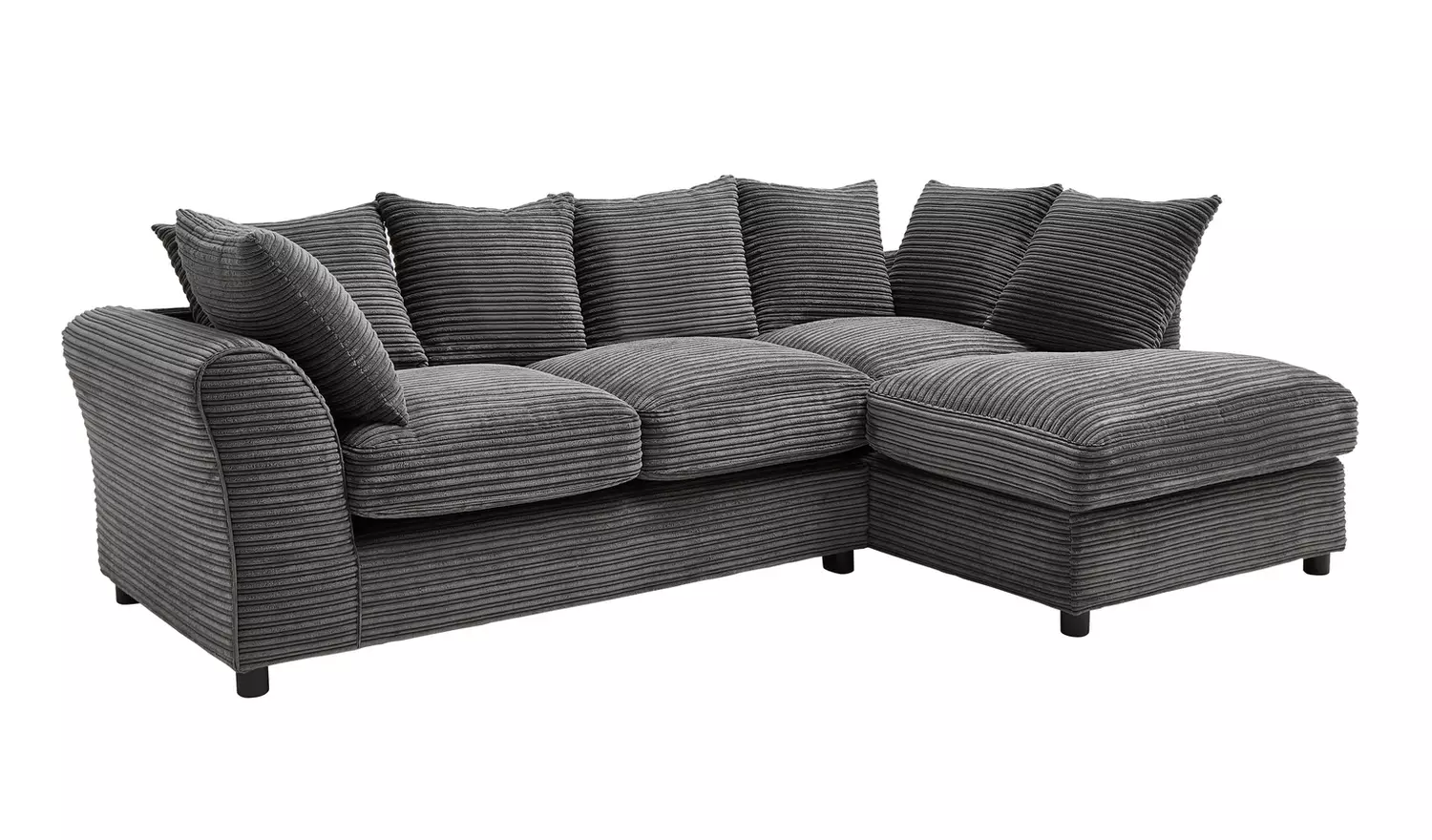 Argos Home Harry Right Hand Corner Chaise Sofa - Charcoal