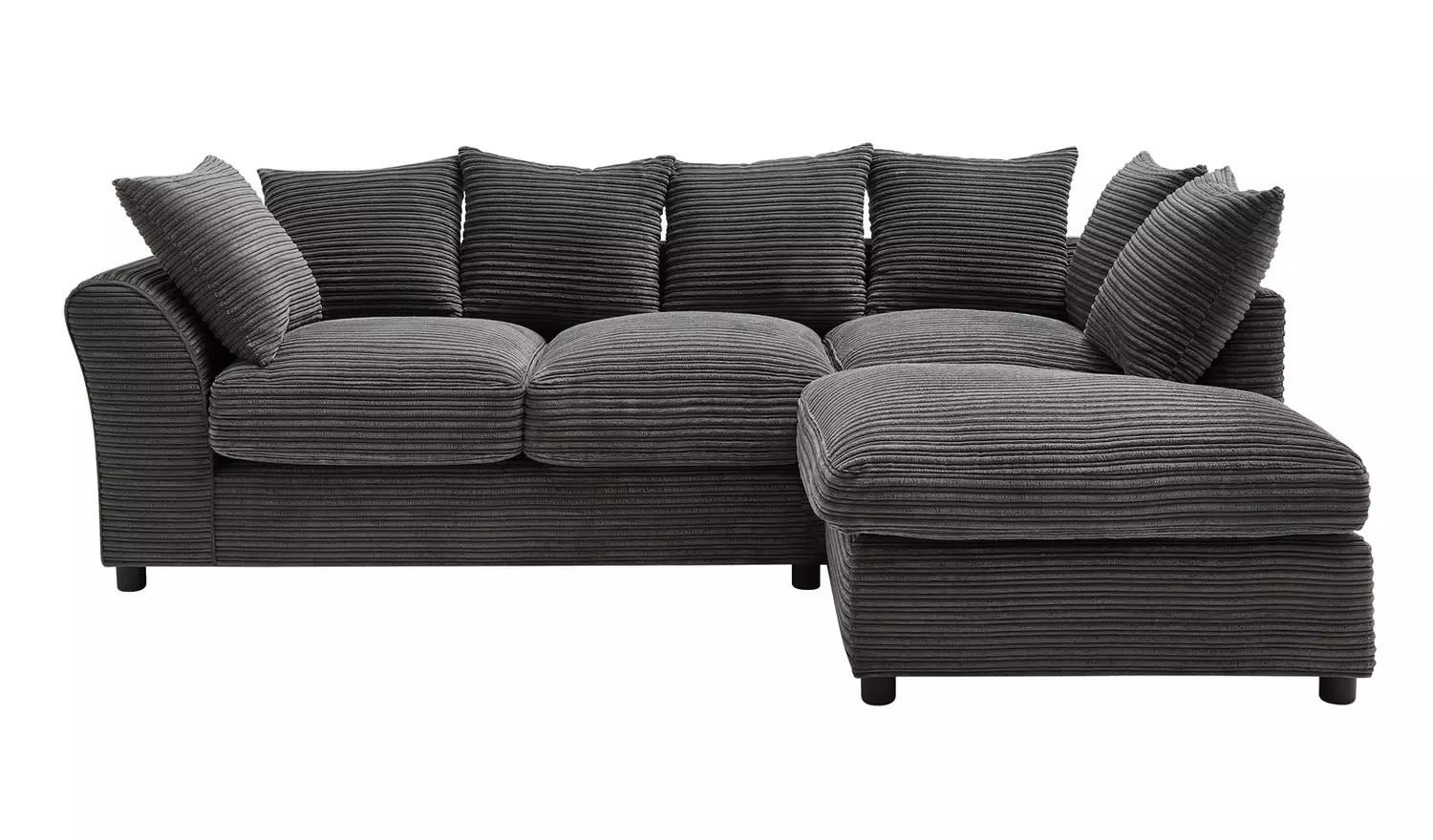 Argos Home Harry Right Hand Corner Chaise Sofa - Charcoal