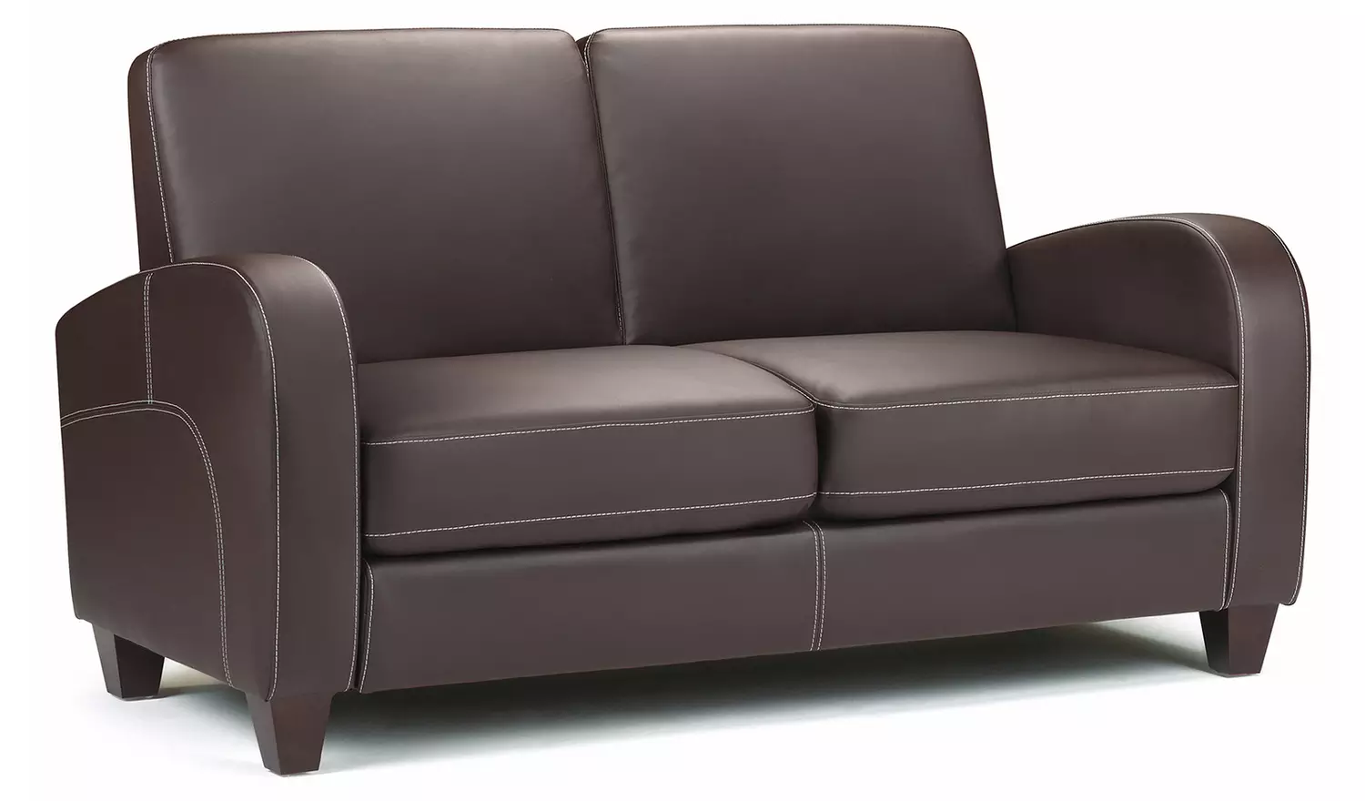 Julien Bowen Vivo Faux Leather 2 Seater Sofa - Brown