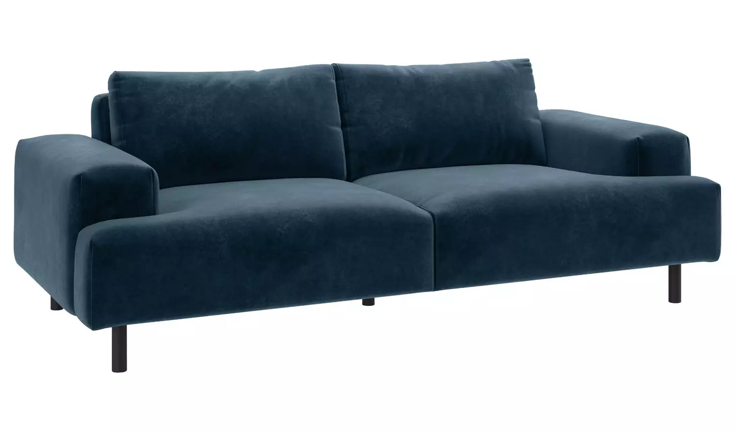 Habitat Julien Velvet 3 Seater Sofa - Navy Blue