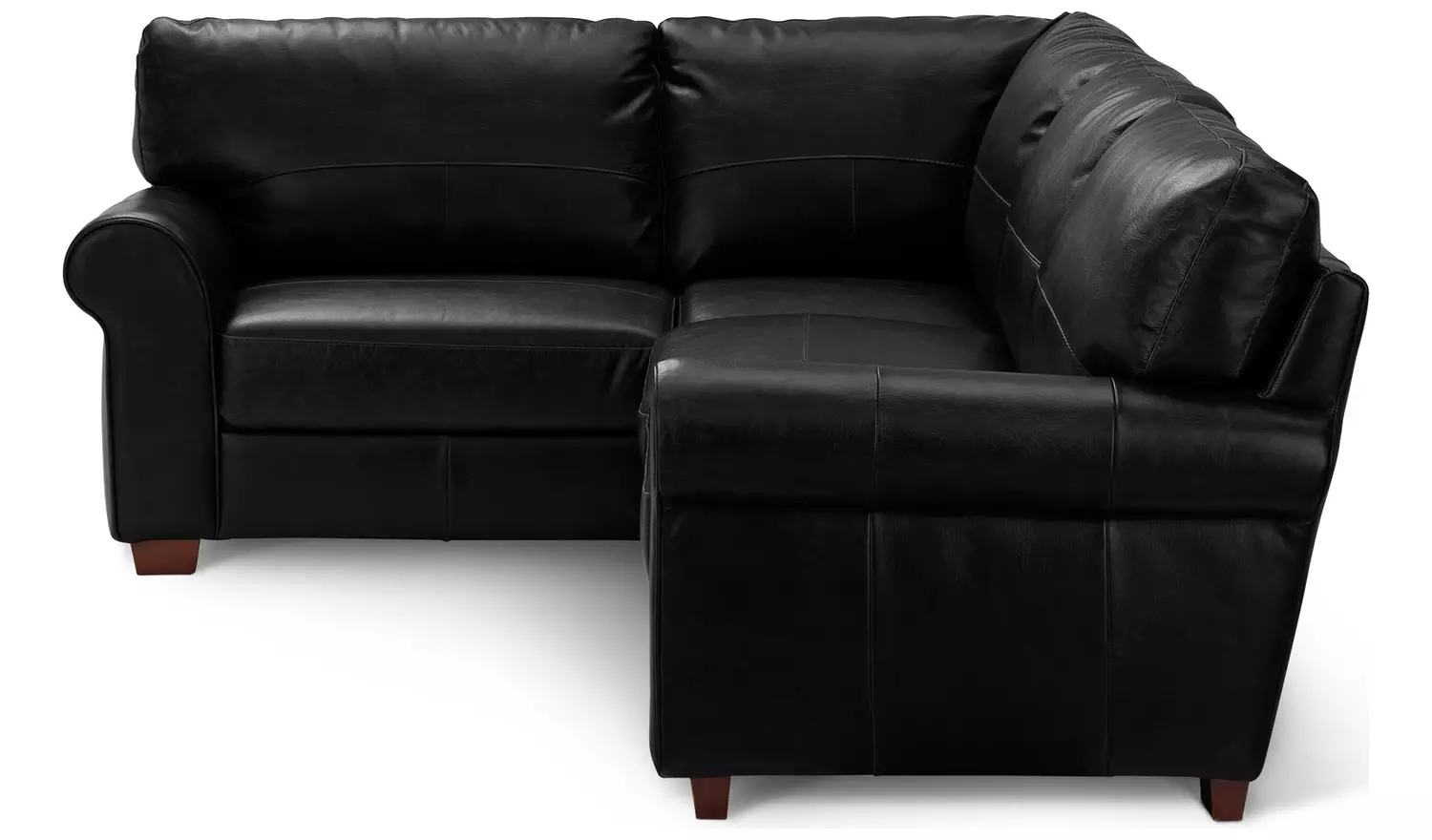 Argos Home Salisbury Leather Left Hand Corner Sofa - Black