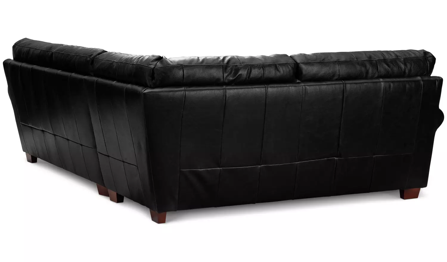 Argos Home Salisbury Leather Left Hand Corner Sofa - Black