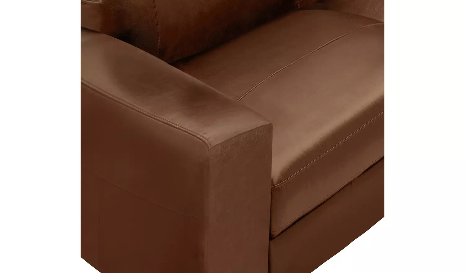 Habitat Eton Leather Left Hand Corner Sofa - Tan