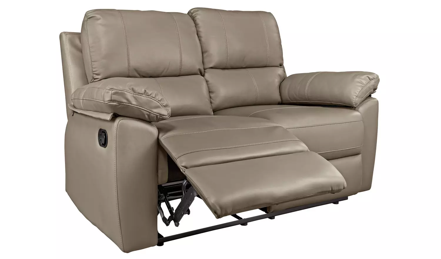 Argos Home Toby Faux Leather 2 Seater Recliner Sofa - Grey