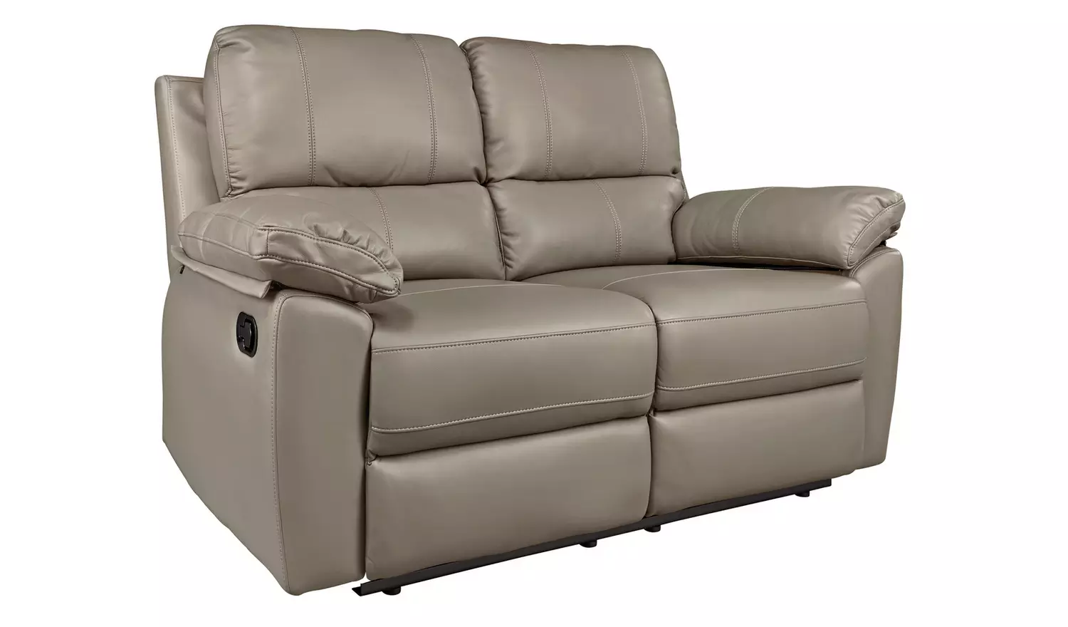Argos Home Toby Faux Leather 2 Seater Recliner Sofa - Grey