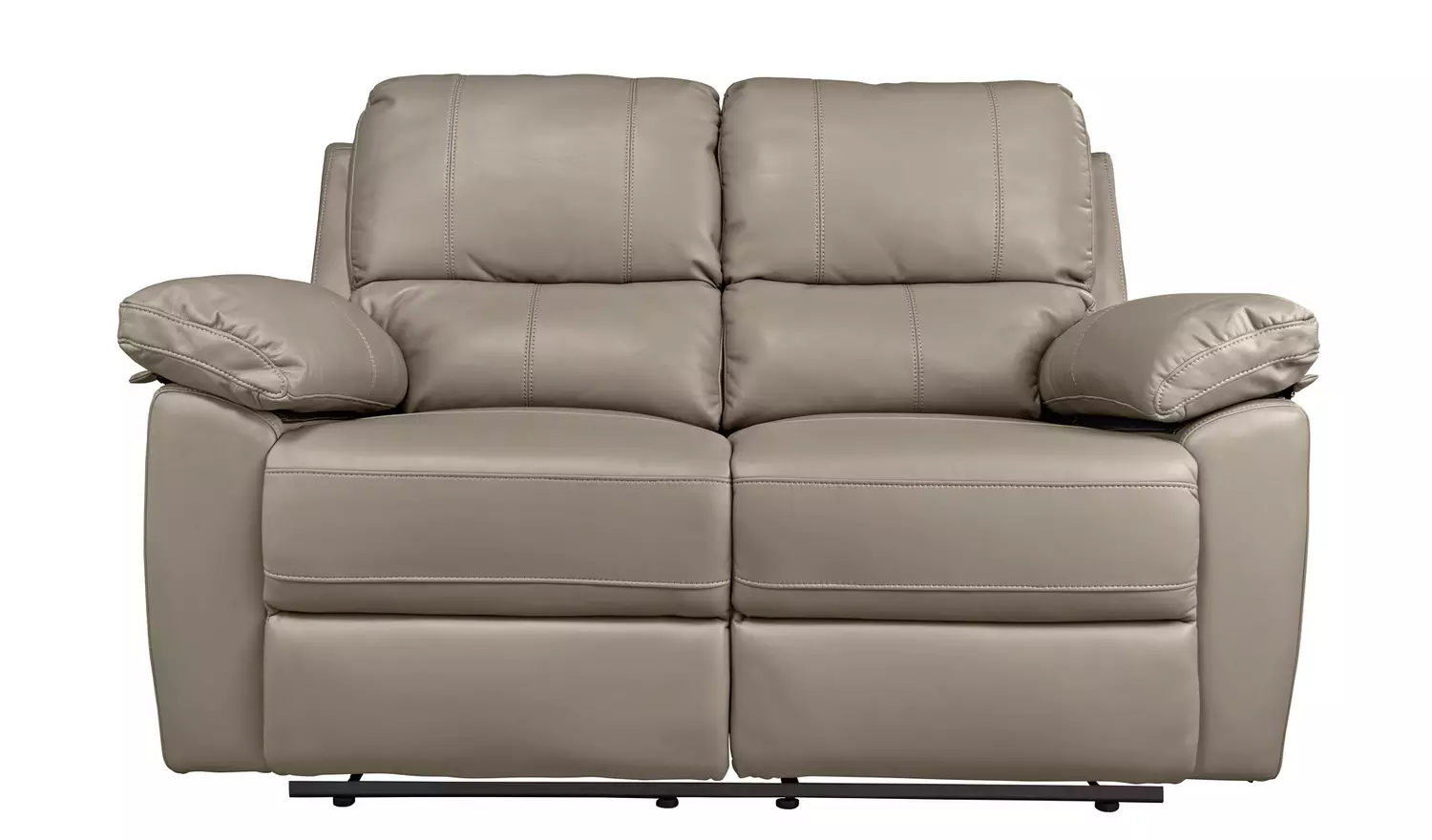 Argos Home Toby Faux Leather 2 Seater Recliner Sofa - Grey