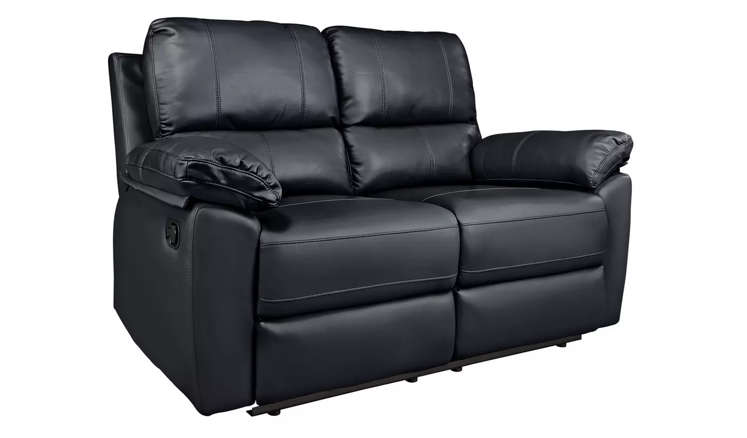 Argos Home Toby Faux Leather 2 Seater Recliner Sofa - Black