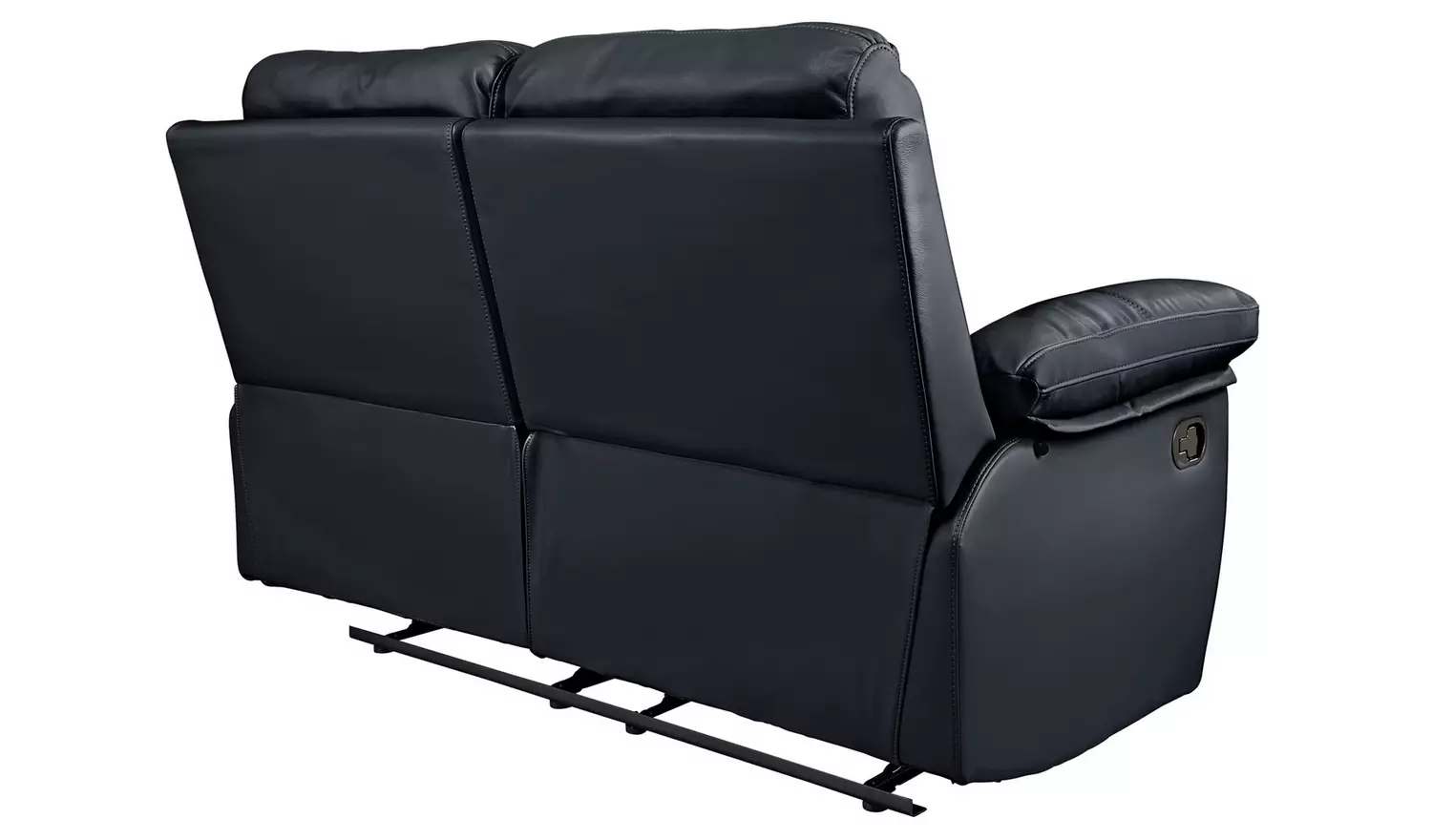 Argos Home Toby Faux Leather 2 Seater Recliner Sofa - Black