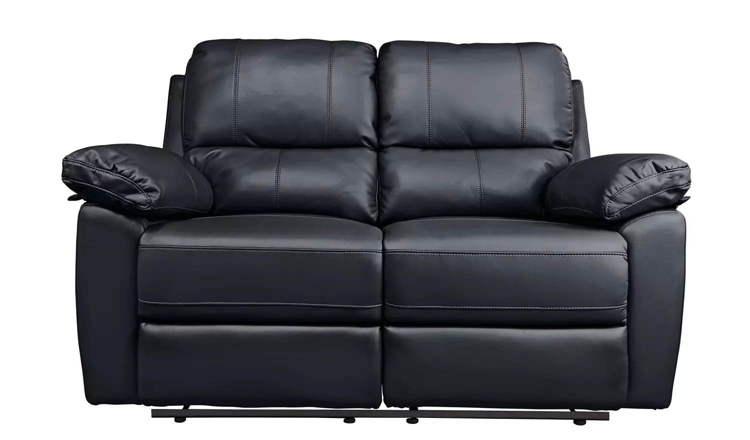 Argos Home Toby Faux Leather 2 Seater Recliner Sofa - Black