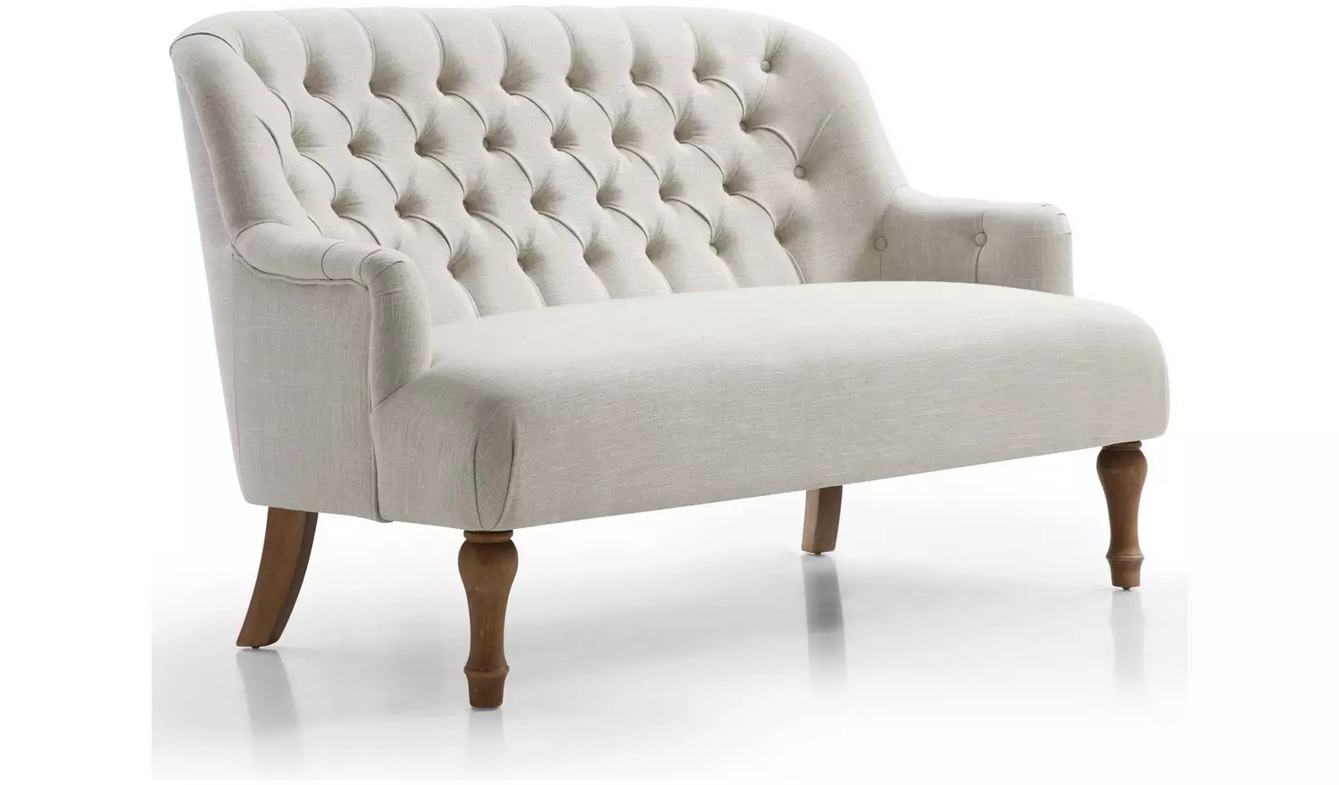 Kyoto Charlie Fabric 2 Seater Sofa - Cream