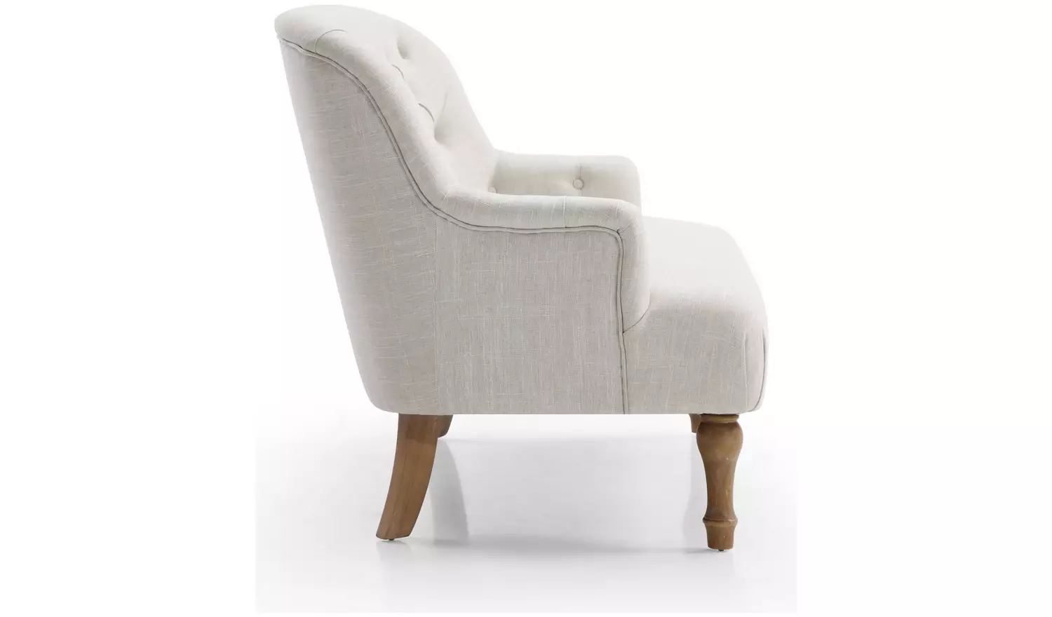 Kyoto Charlie Fabric 2 Seater Sofa - Cream