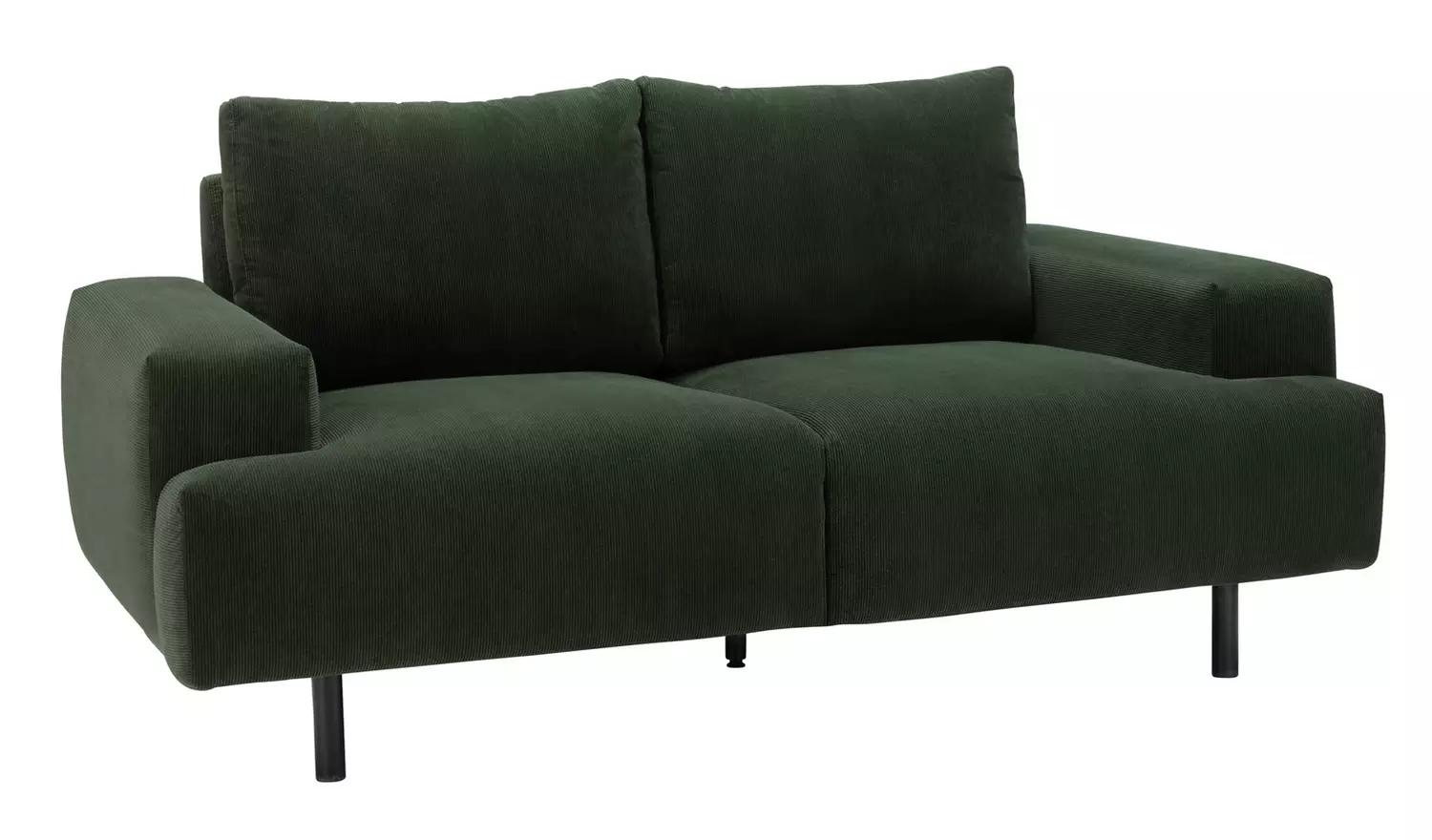 Habitat Julien Fabric 2 Seater Sofa - Dark Green