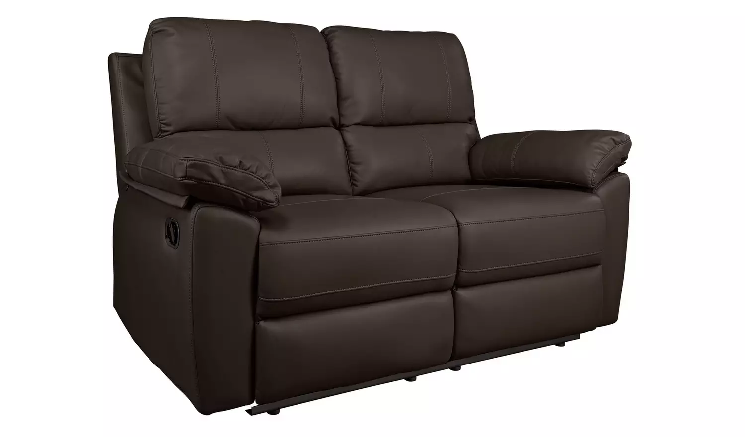 Argos Home Toby Faux Leather 2 Seater Recliner Sofa - Brown
