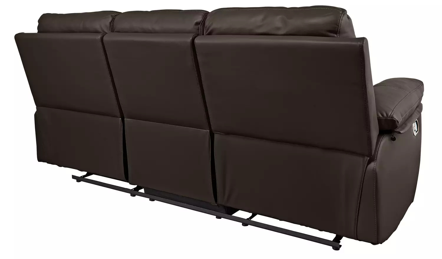 Argos Home Toby Faux Leather 3 Seater Recliner Sofa - Brown