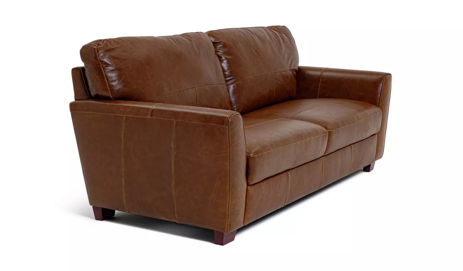 Habitat Milford Leather 4 Seater Sofa - Tan