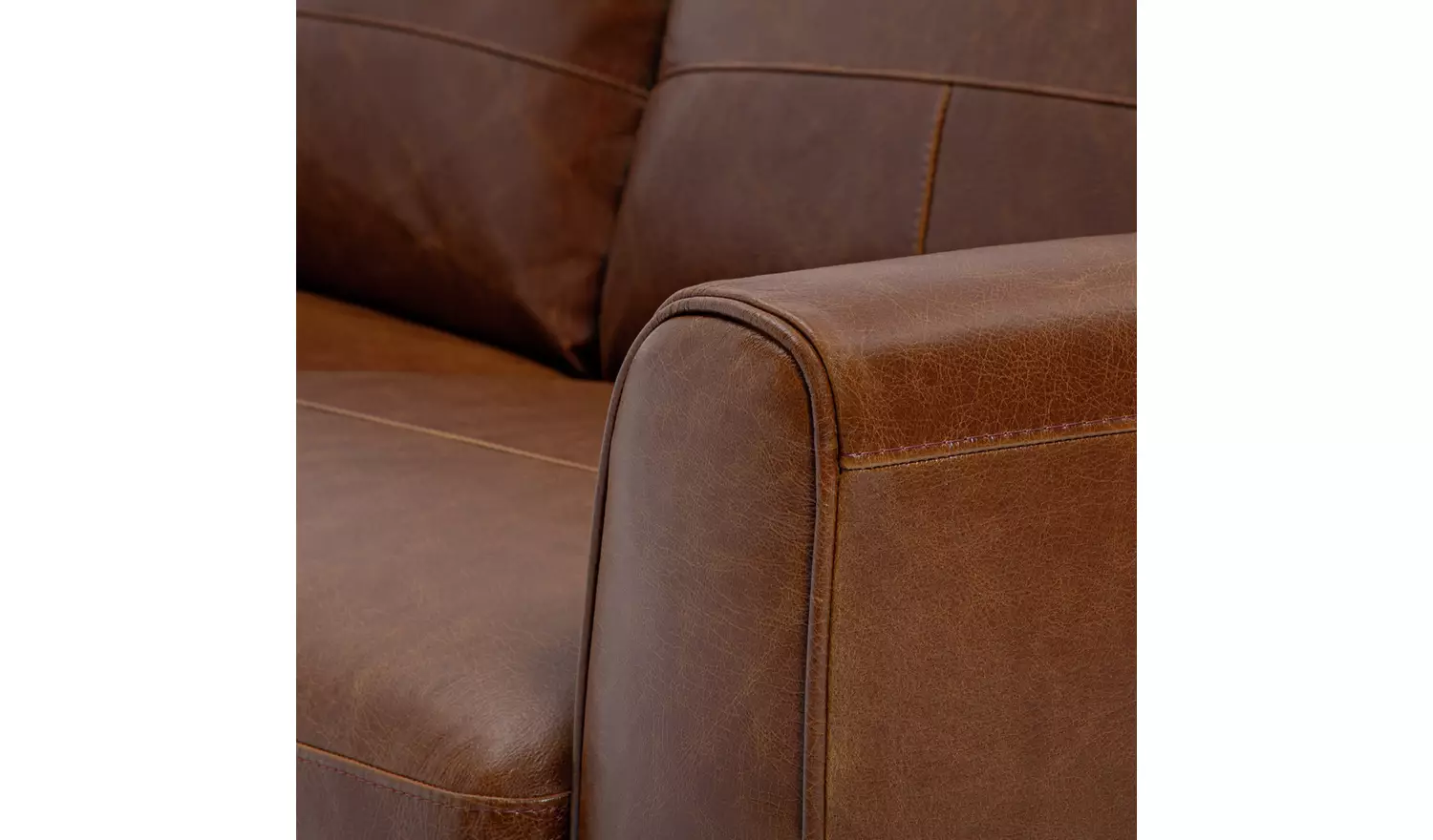 Habitat Milford Leather 4 Seater Sofa - Tan