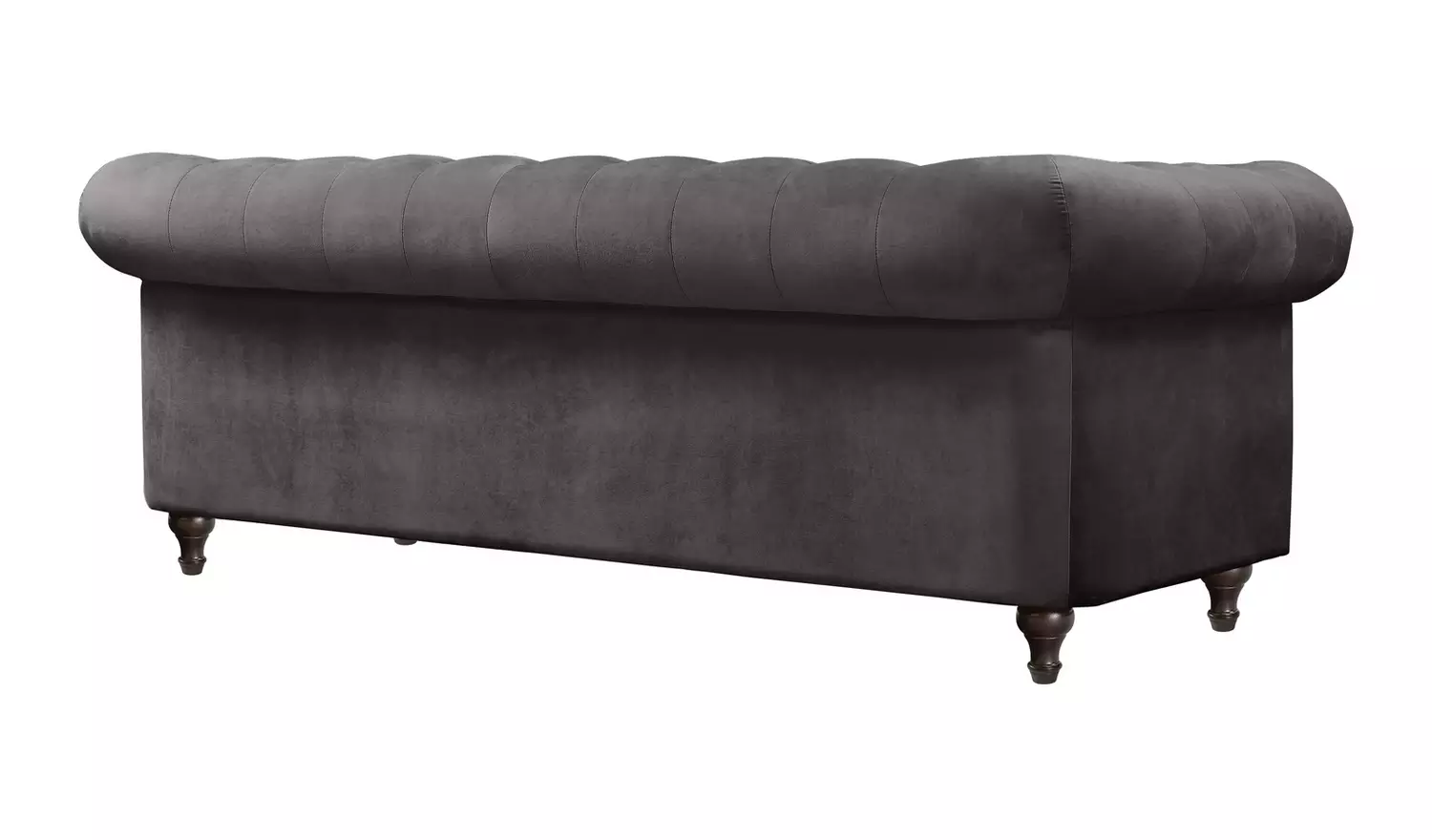 Habitat Chesterfield Velvet 3 Seater Sofa - Charcoal
