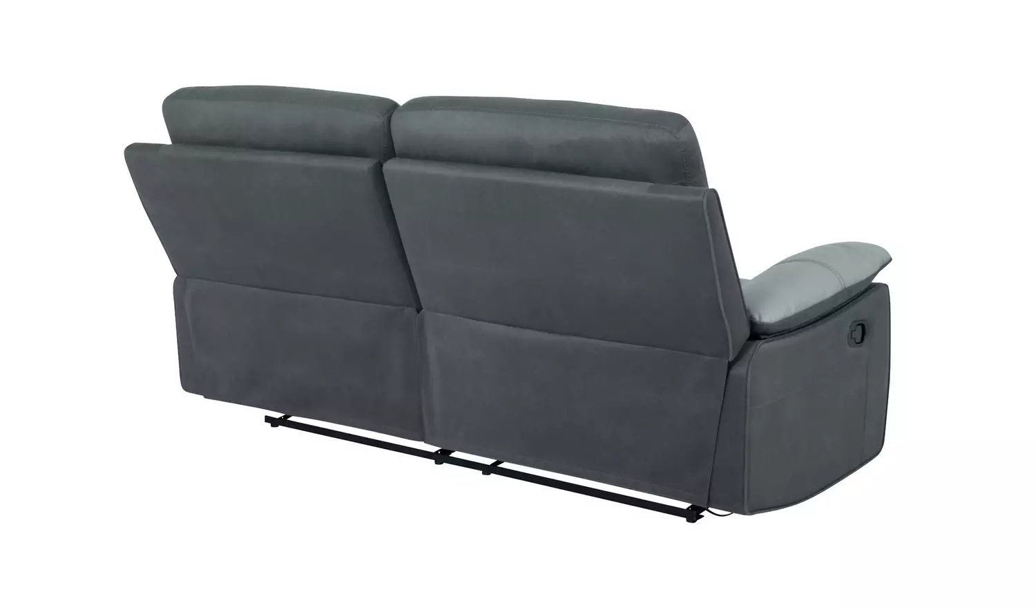 Argos Home Charles Leather Mix 3 Seater Recliner Sofa - Grey