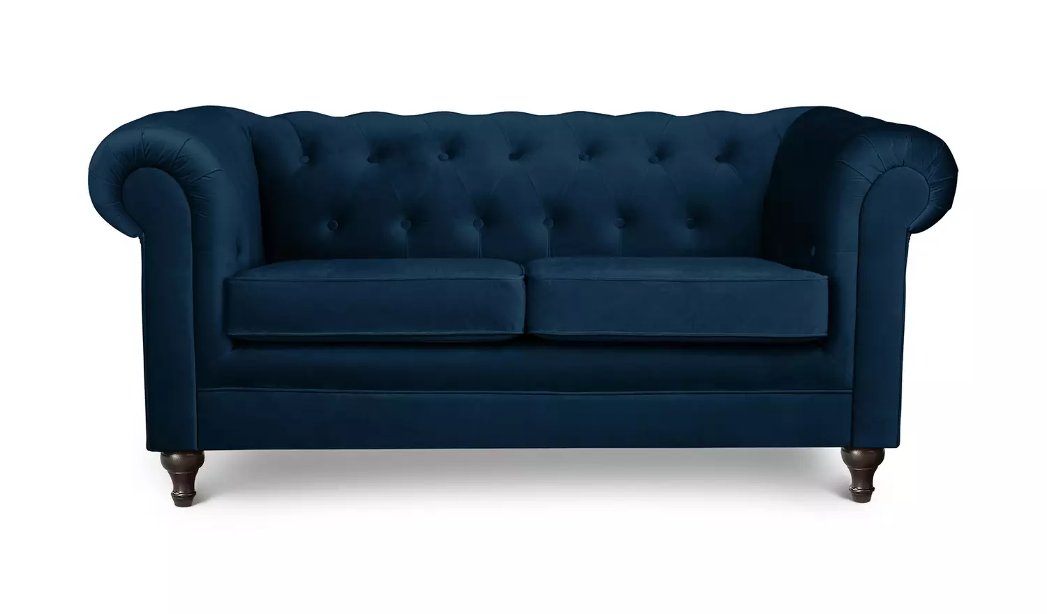 Habitat Chesterfield Velvet 2 Seater Sofa - Blue