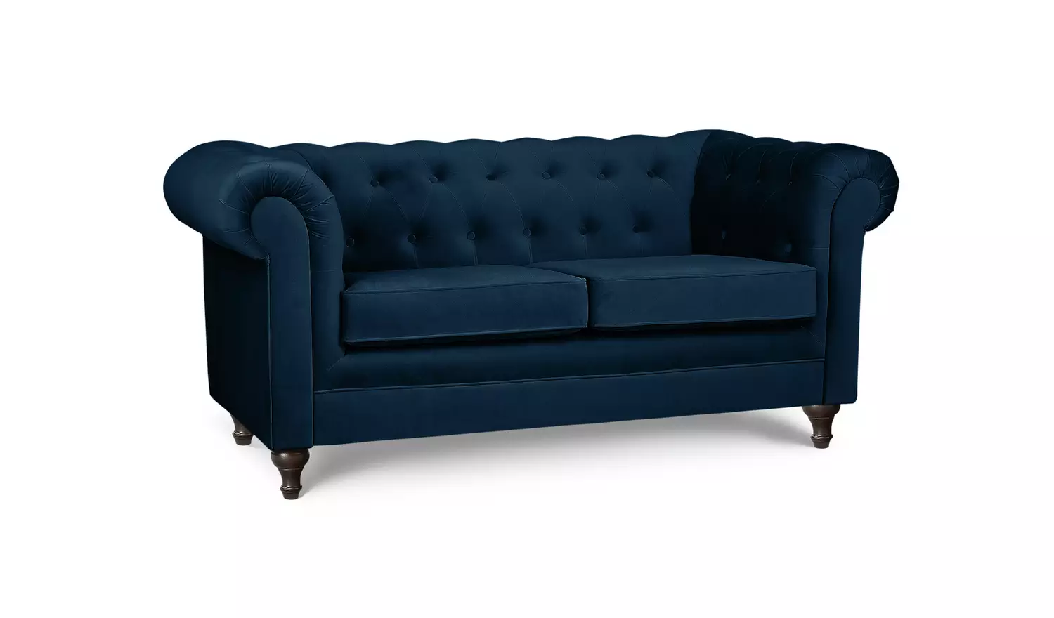 Habitat Chesterfield Velvet 2 Seater Sofa - Blue