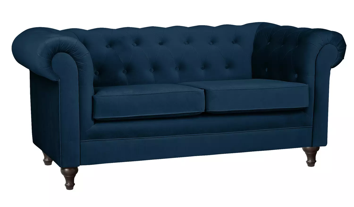 Habitat Chesterfield Velvet 2 Seater Sofa - Blue