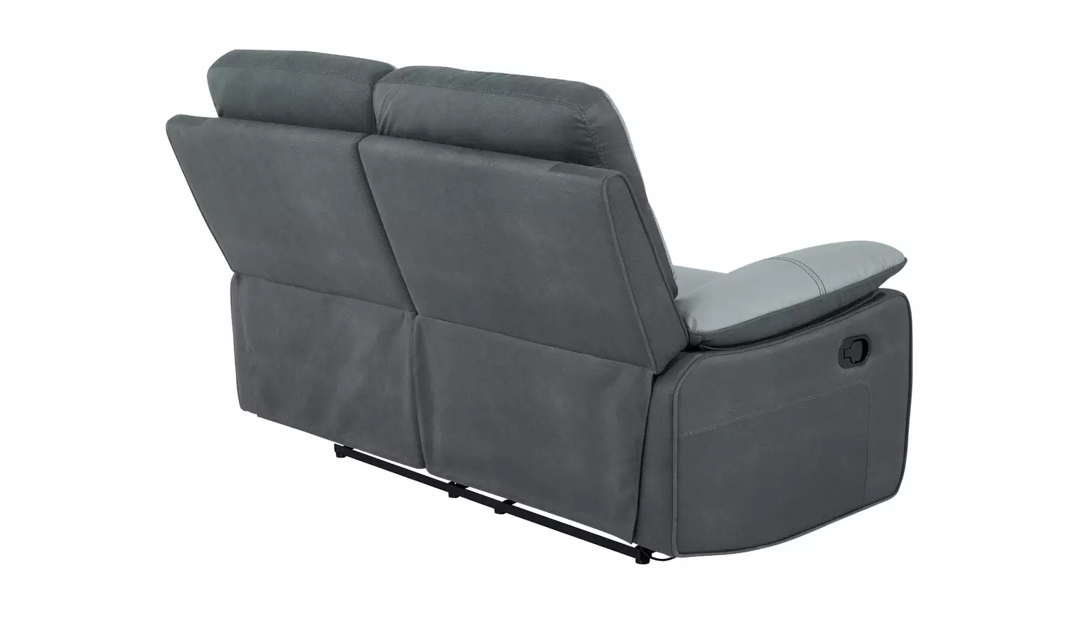 Argos Home Charles Leather Mix 2 Seater Recliner Sofa - Grey