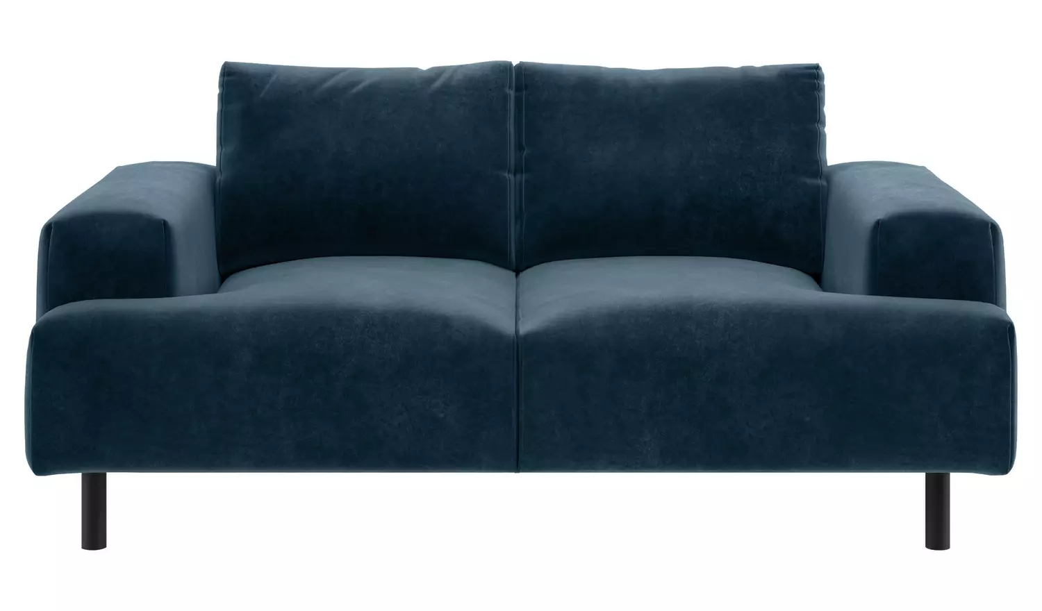 Habitat Julien Velvet 2 Seater Sofa - Navy Blue