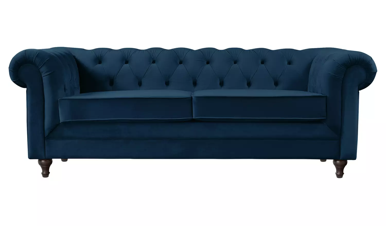 Habitat Chesterfield Velvet 3 Seater Sofa - Blue