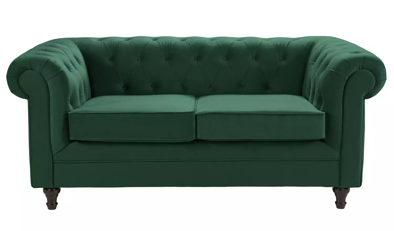 Habitat Chesterfield Velvet 2 Seater Sofa - Green