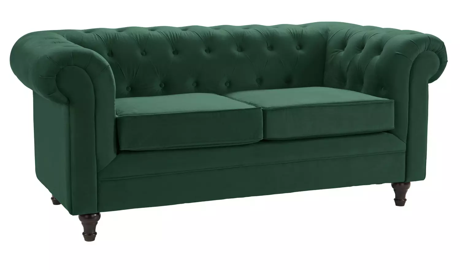 Habitat Chesterfield Velvet 2 Seater Sofa - Green